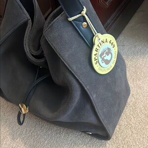 Spartina 449 Blue/Gray suede Women's Bag. NWT